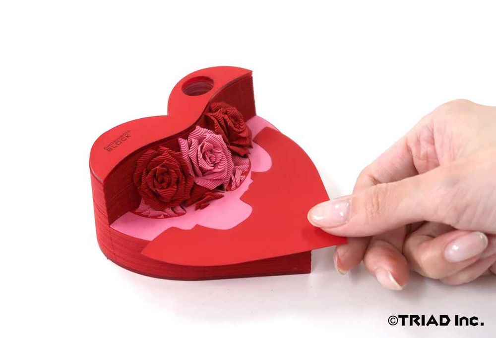 Design objects - SHAPE Heart Bouquet -Red- - OMOSHIROI BLOCK