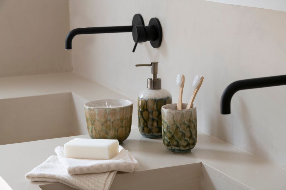 Rangements pour salle de bain - BA24033 Porte-brosse à dents Ø7,5x10 cm - ANDREA HOUSE