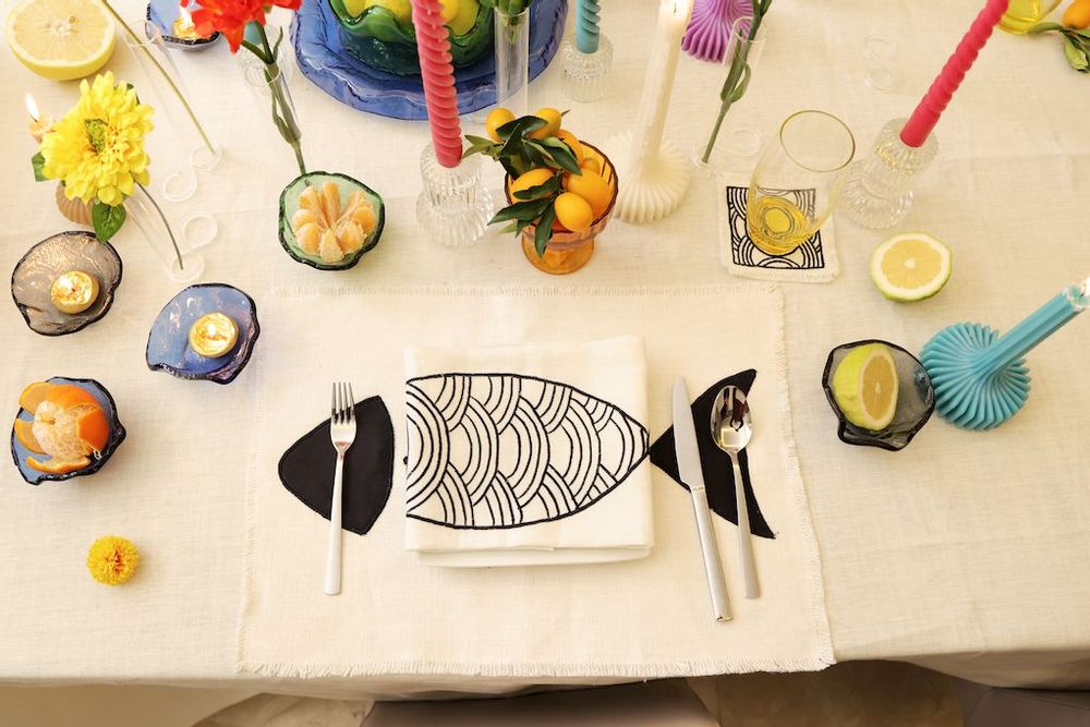 Gifts - Fish Napkin set of 2 - HYA CONCEPT STORE