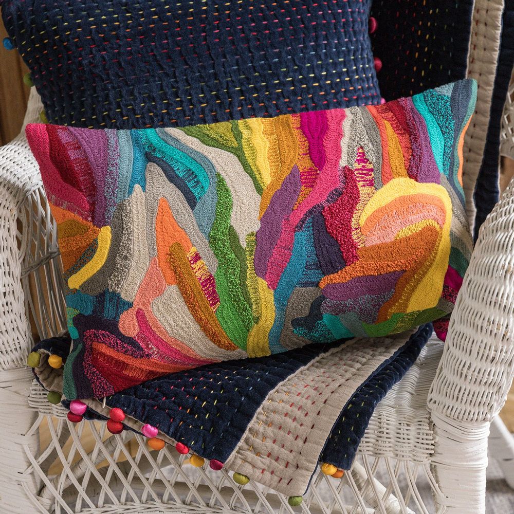 Fabric cushions - Betty embroidered cushion - MAISON VIVARAISE - SDE VIVARAISE WINKLER