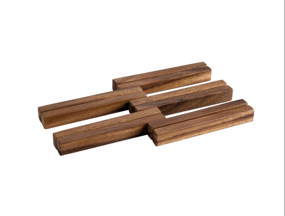 Plats et saladiers - MS24011 Sous-plat en bois d'acacia 15x15,5x2 cm - ANDREA HOUSE