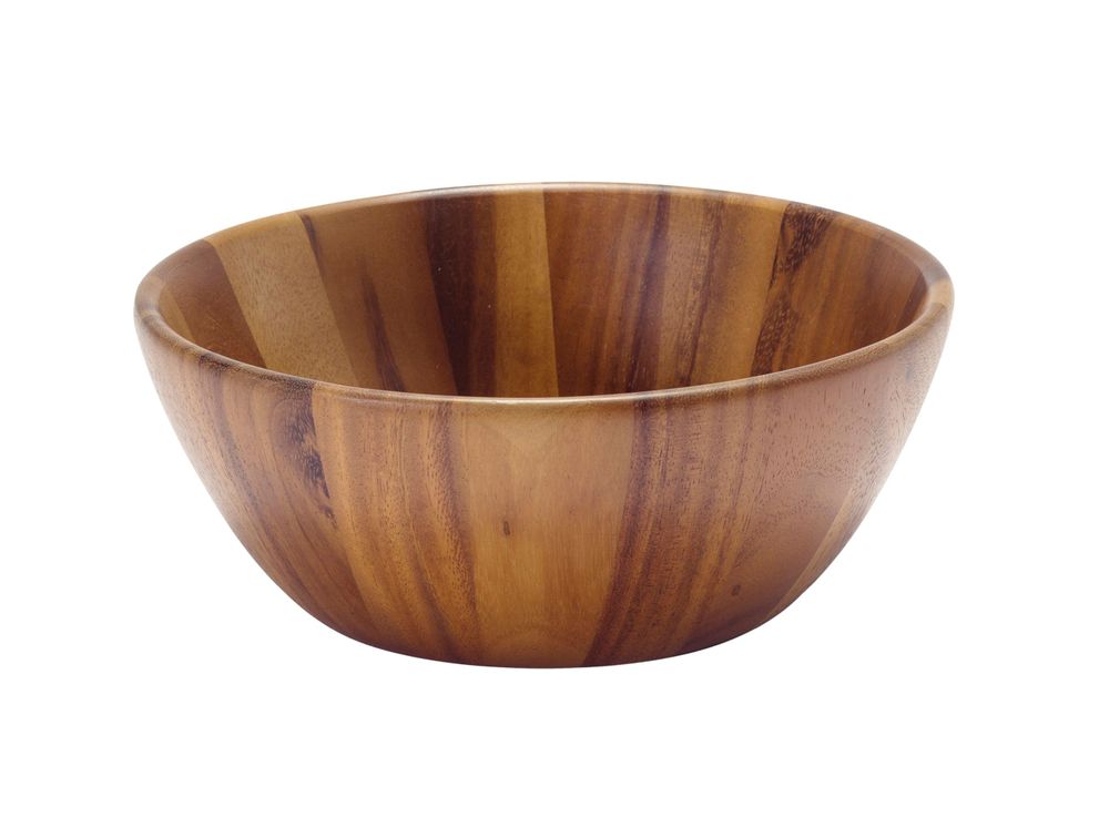 Bowls - MS24062 Acacia wood salad bowl Ø25x10 cm - ANDREA HOUSE
