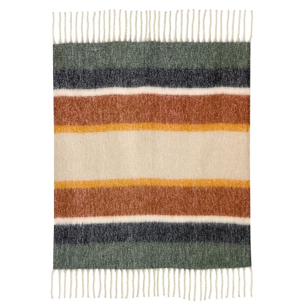 Plaids - Plaid recyclé Isabel Rouille 130 x 160 - MAISON VIVARAISE – SDE VIVARAISE WINKLER