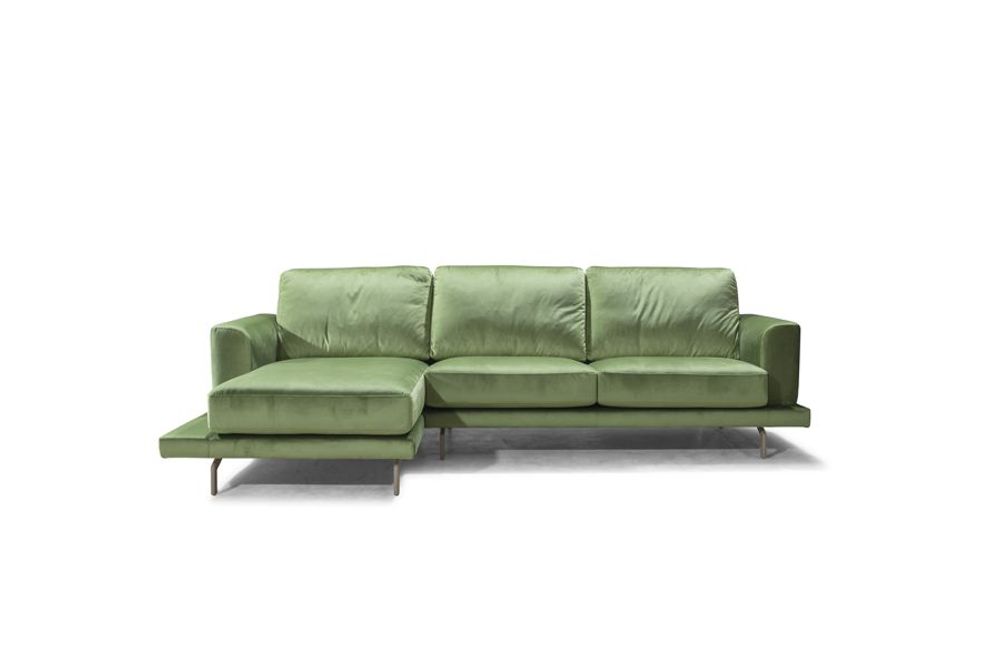 Canapés pour collectivités - Artisanat Italien: Canapé en Tissu 'GLAMOUR' + Chaise Longue, 1299€! - MITO HOME