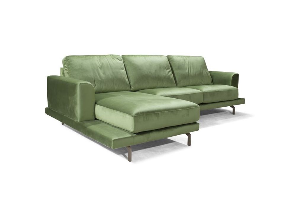 Canapés pour collectivités - Artisanat Italien: Canapé en Tissu 'GLAMOUR' + Chaise Longue, 1299€! - MITO HOME