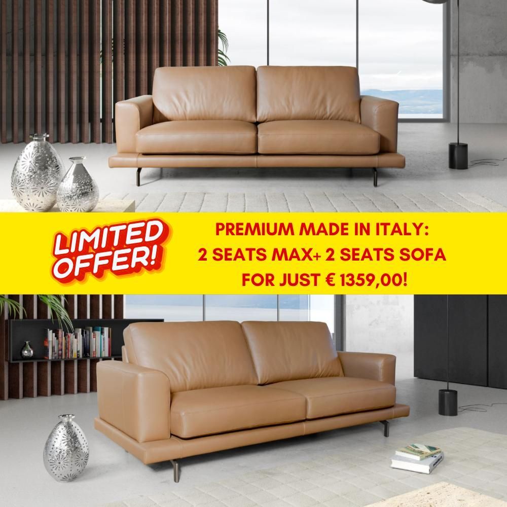 Canapés pour collectivités - Duo Dynamique : 2 Canapés en Tissu 2 Places, Seulement 1359€! GLAMOUR - MITO HOME