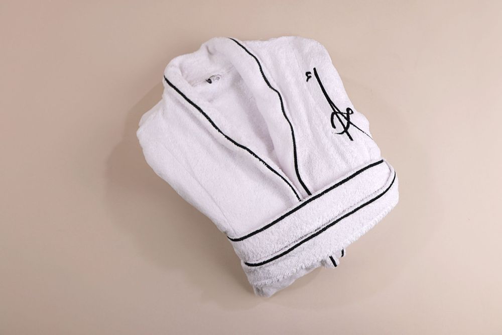 Bath towels - Black Trim Bathrobe - HYA CONCEPT STORE