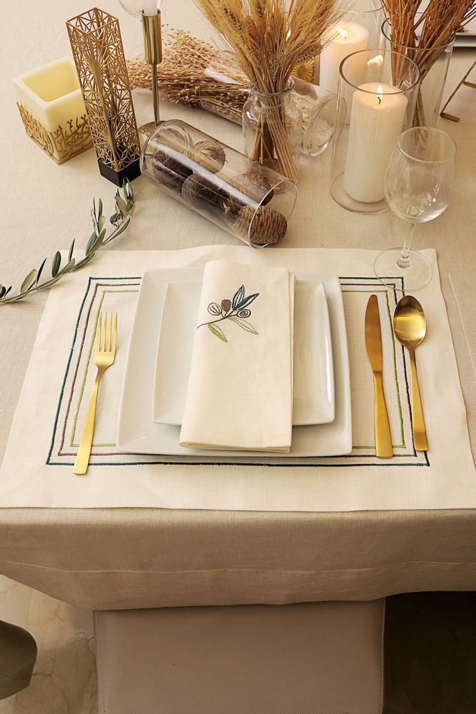 Serviettes - Set de 2 serviettes « Olives - HYA CONCEPT STORE