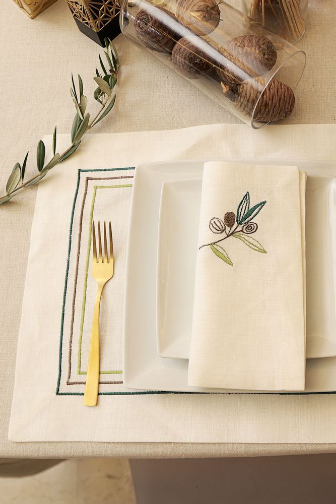 Serviettes - Set de 2 serviettes « Olives - HYA CONCEPT STORE