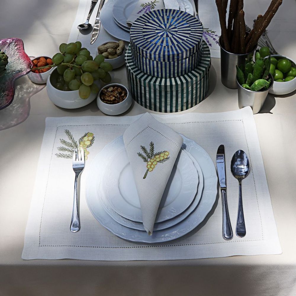 Placemats - Mini Flowers Yellow Placemat set of 2 - HYA CONCEPT STORE