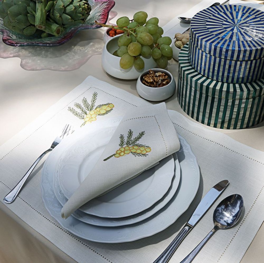 Placemats - Mini Flowers Yellow Placemat set of 2 - HYA CONCEPT STORE