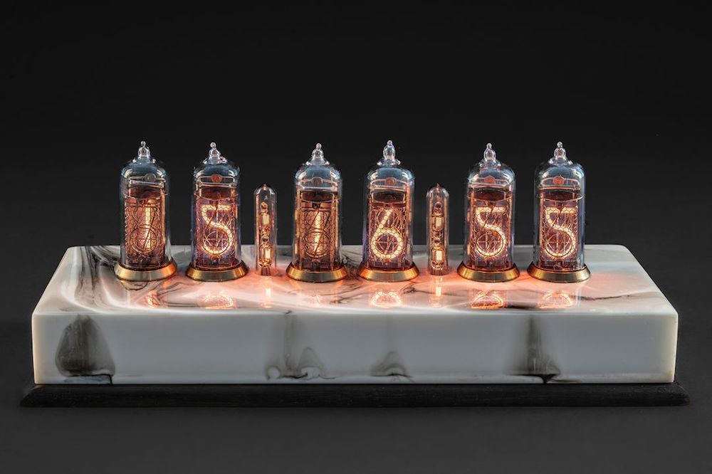 Clocks - Nixie clock: The IN14marble No. 02 - NIXIEFAB FRANCE