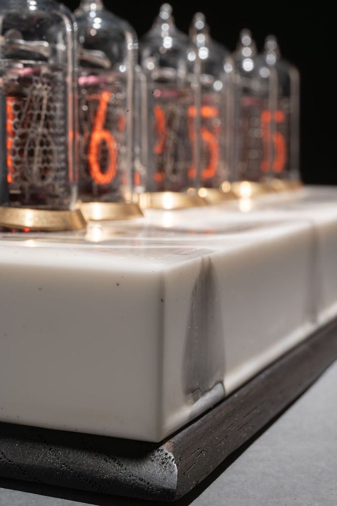 Clocks - Nixie clock: The IN14marble No. 02 - NIXIEFAB FRANCE