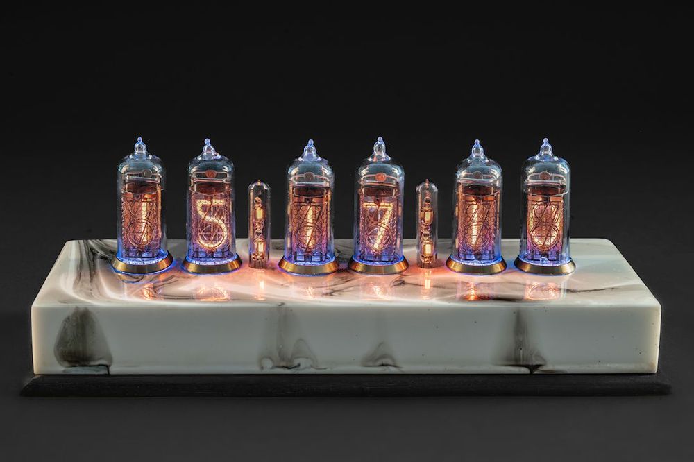 Clocks - Nixie clock: The IN14marble No. 02 - NIXIEFAB FRANCE