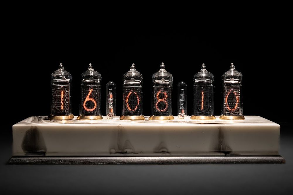 Clocks - Nixie clock: The IN14marble No. 02 - NIXIEFAB FRANCE