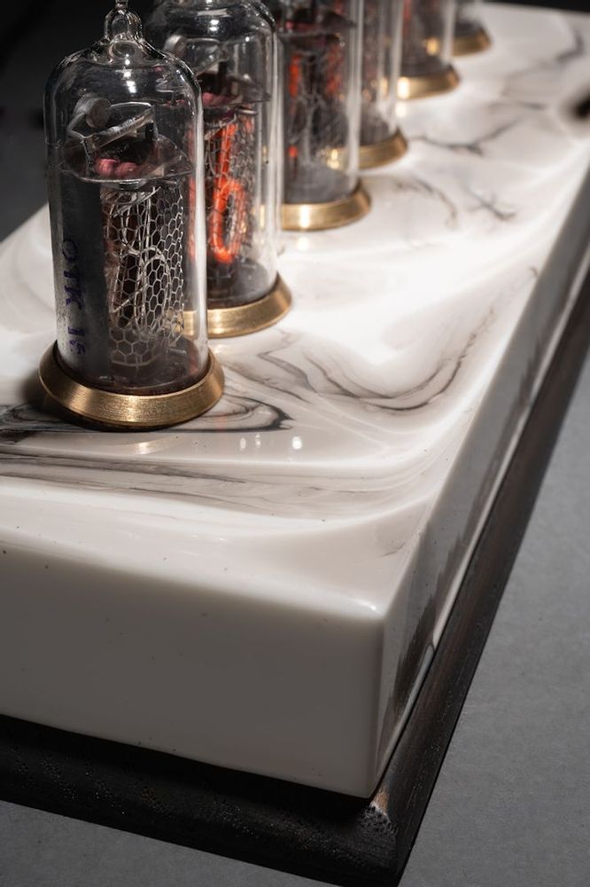 Clocks - Nixie clock: The IN14marble No. 02 - NIXIEFAB FRANCE