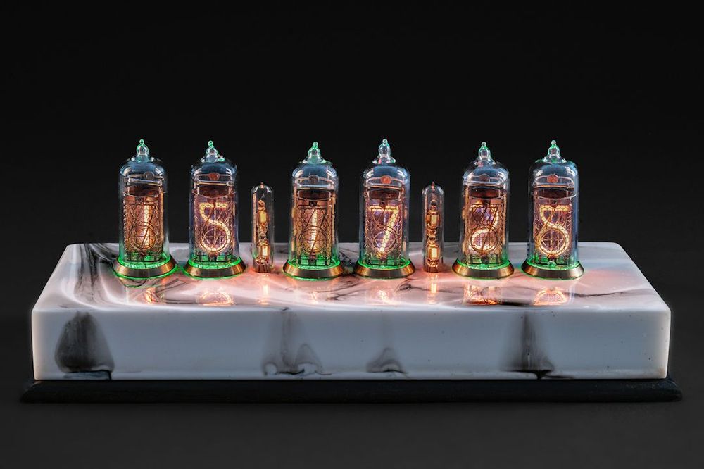 Clocks - Nixie clock: The IN14marble No. 02 - NIXIEFAB FRANCE