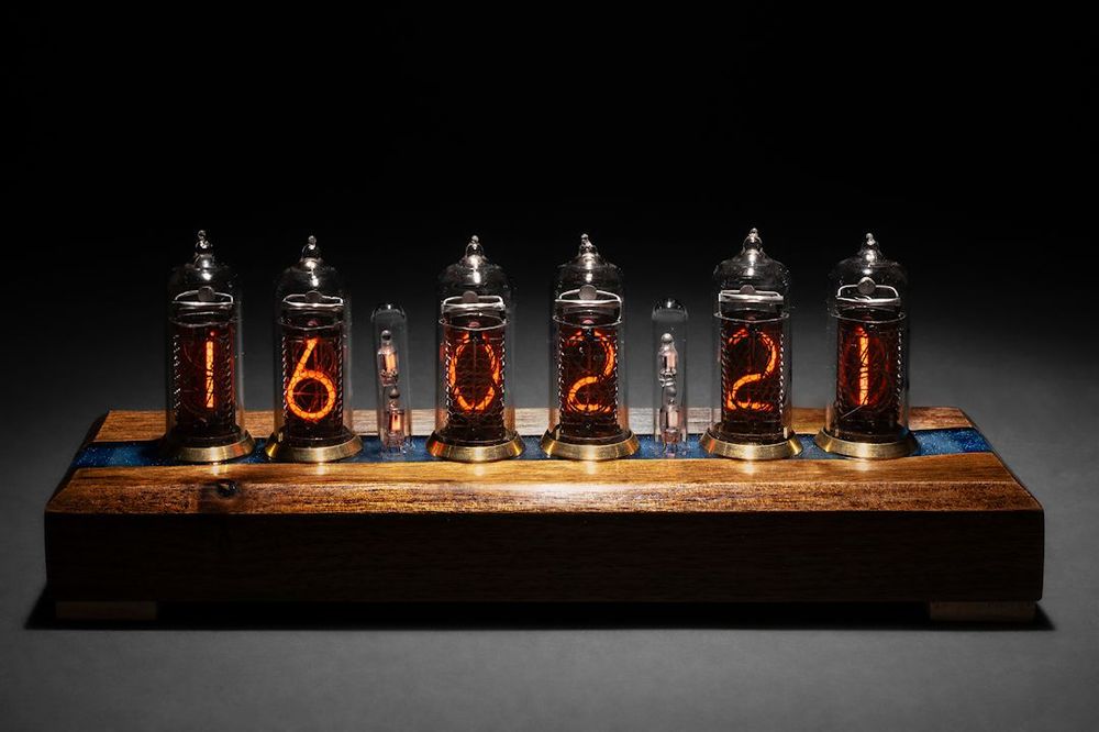 Clocks - Nixie clock: The IN14BLUE No. 01 - NIXIEFAB FRANCE