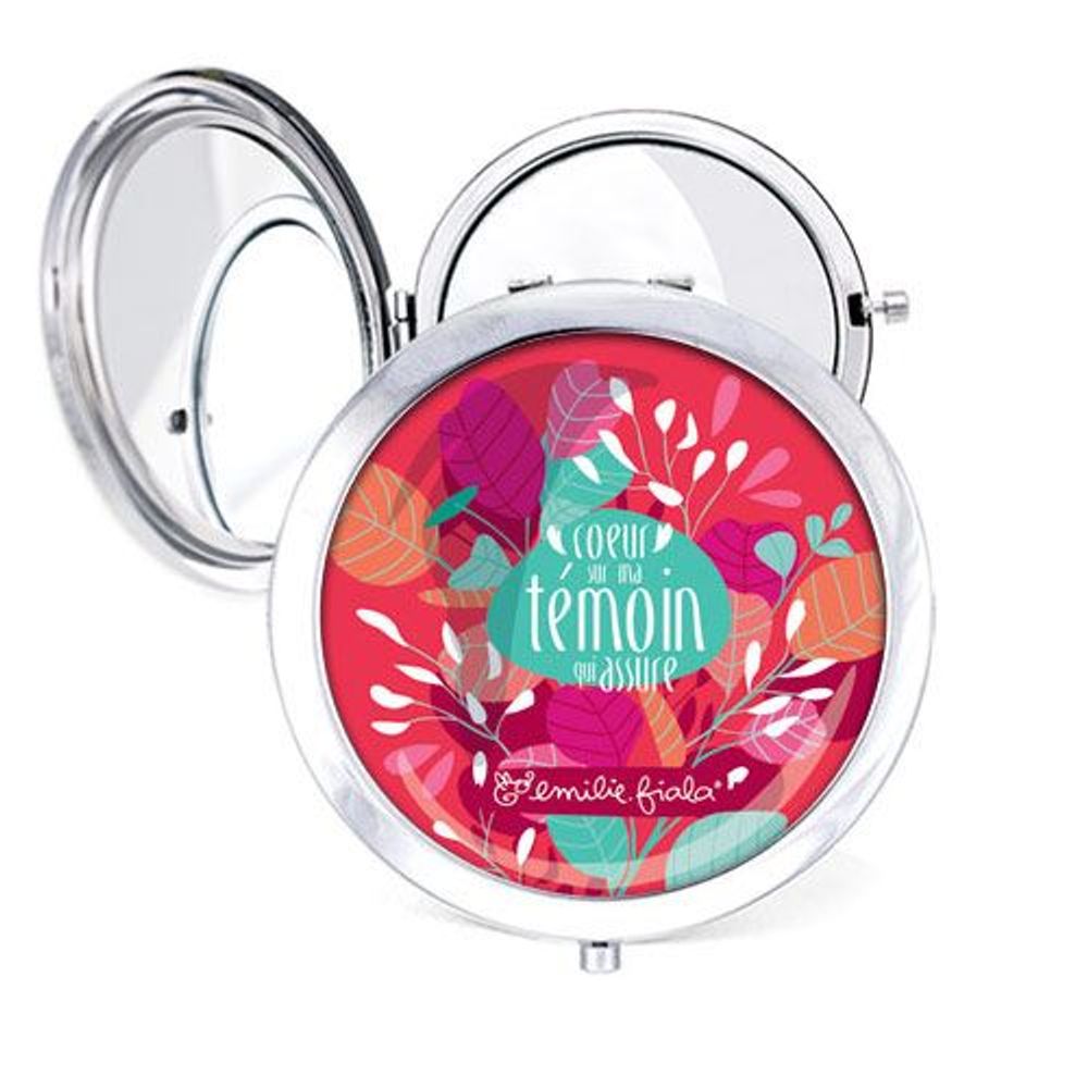 Miroirs - Miroir de poche Eucalyptus Mariage - Argent - LES JOLIES D'EMILIE