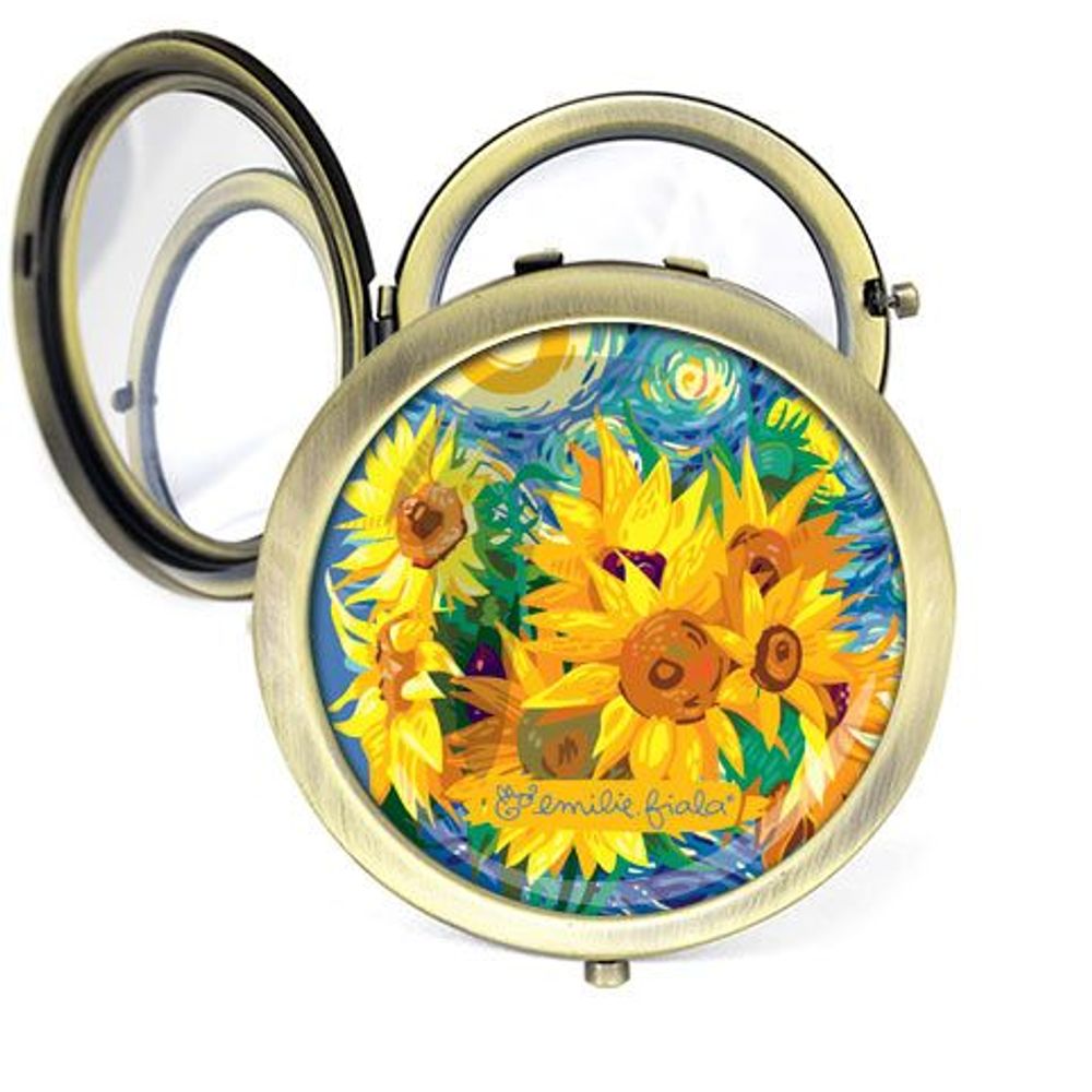 Mirrors - Pocket mirror Van Gogh - Ancient Bronze - LES JOLIES D'EMILIE