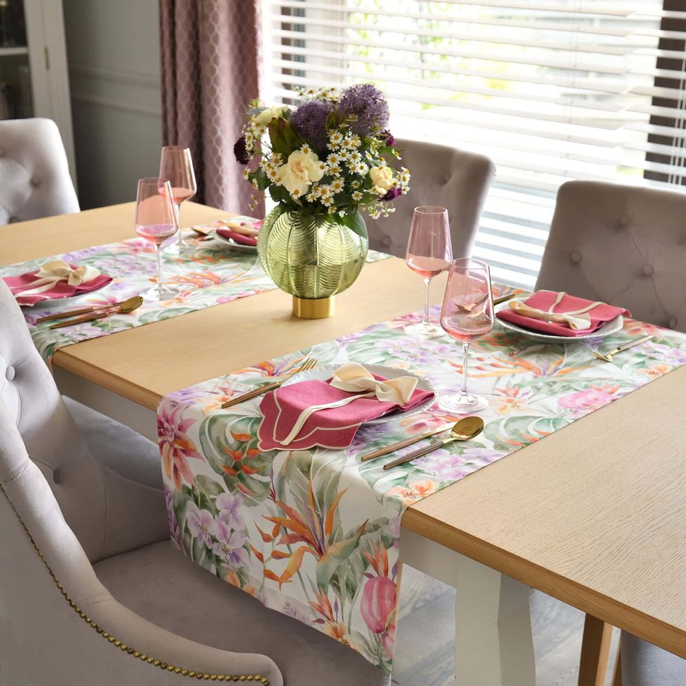 Nappes - La tapis de table Bird of Paradise 50x150 - ROSEBERRY HOME