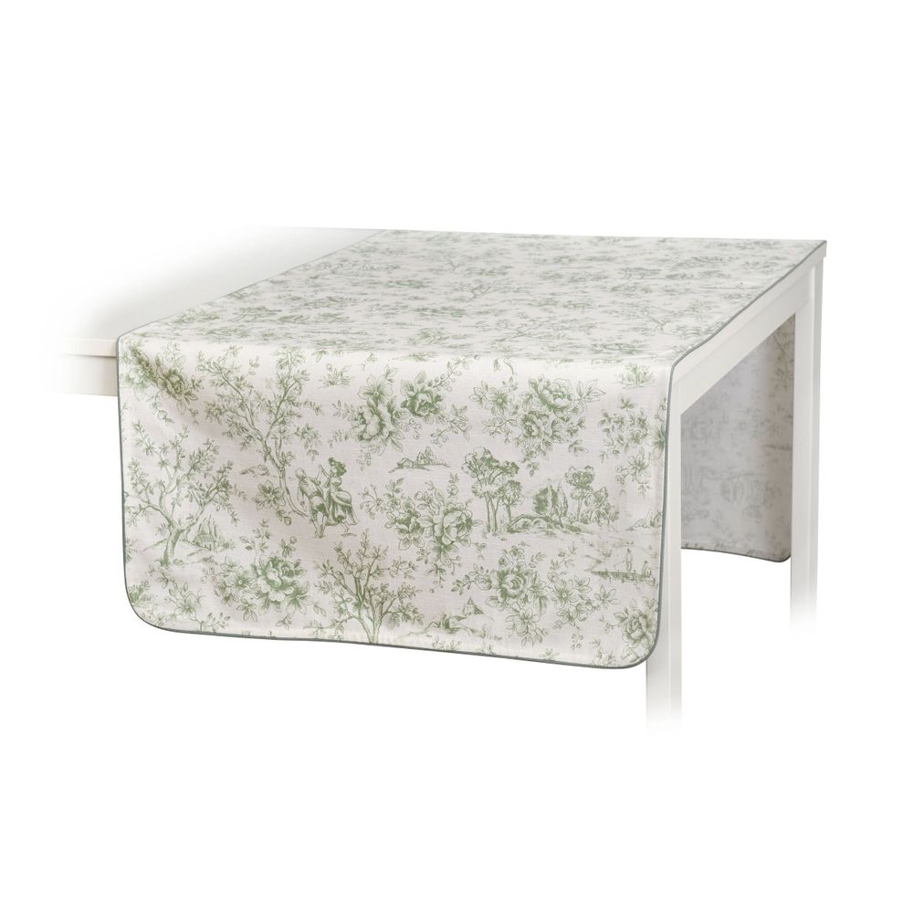 Table cloths - Runner Toile de Jouy Green 50x150 - ROSEBERRY HOME