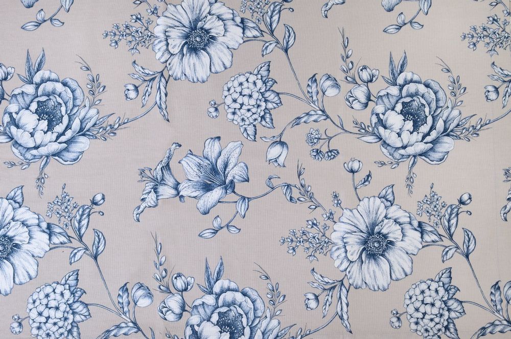 Linge de table textile - Sets de table both sided Blossom Blue & Stripes - 6 pièces - ROSEBERRY HOME