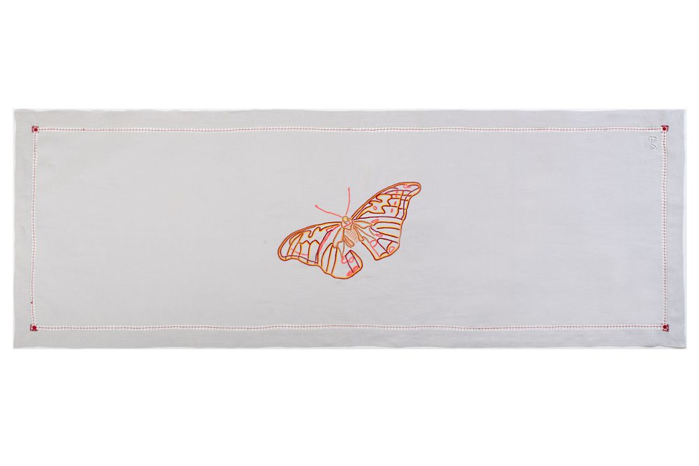 Linge de table textile - Chemin de table Papillon - CAMPANTE