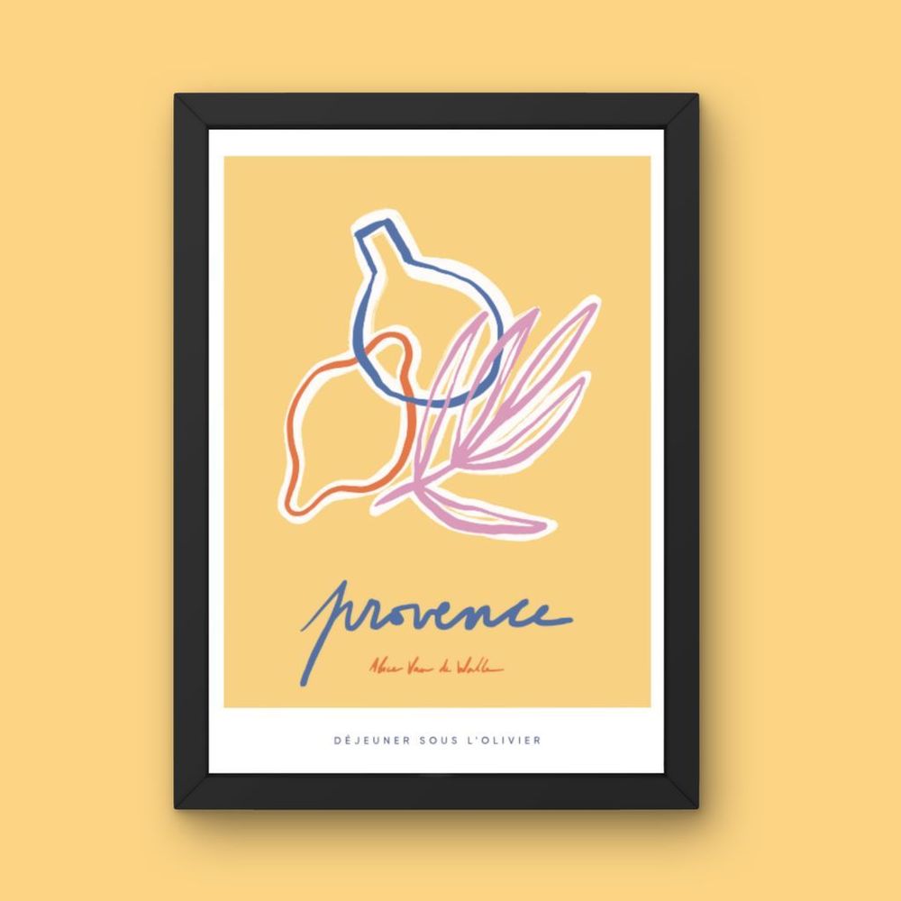 Poster - Provence poster - Printed in Marseille on recycled paper - JOG, MAISON D'ÉDITIONS