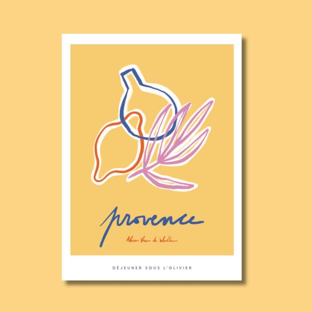 Poster - Provence poster - Printed in Marseille on recycled paper - JOG, MAISON D'ÉDITIONS