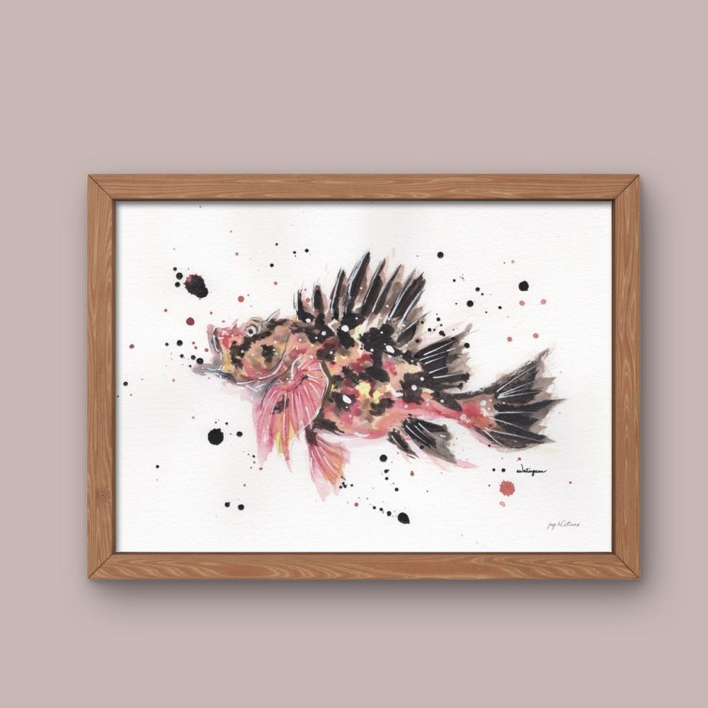 Poster - Oursin poster - Printed in Marseille on recycled paper - JOG, MAISON D'ÉDITIONS