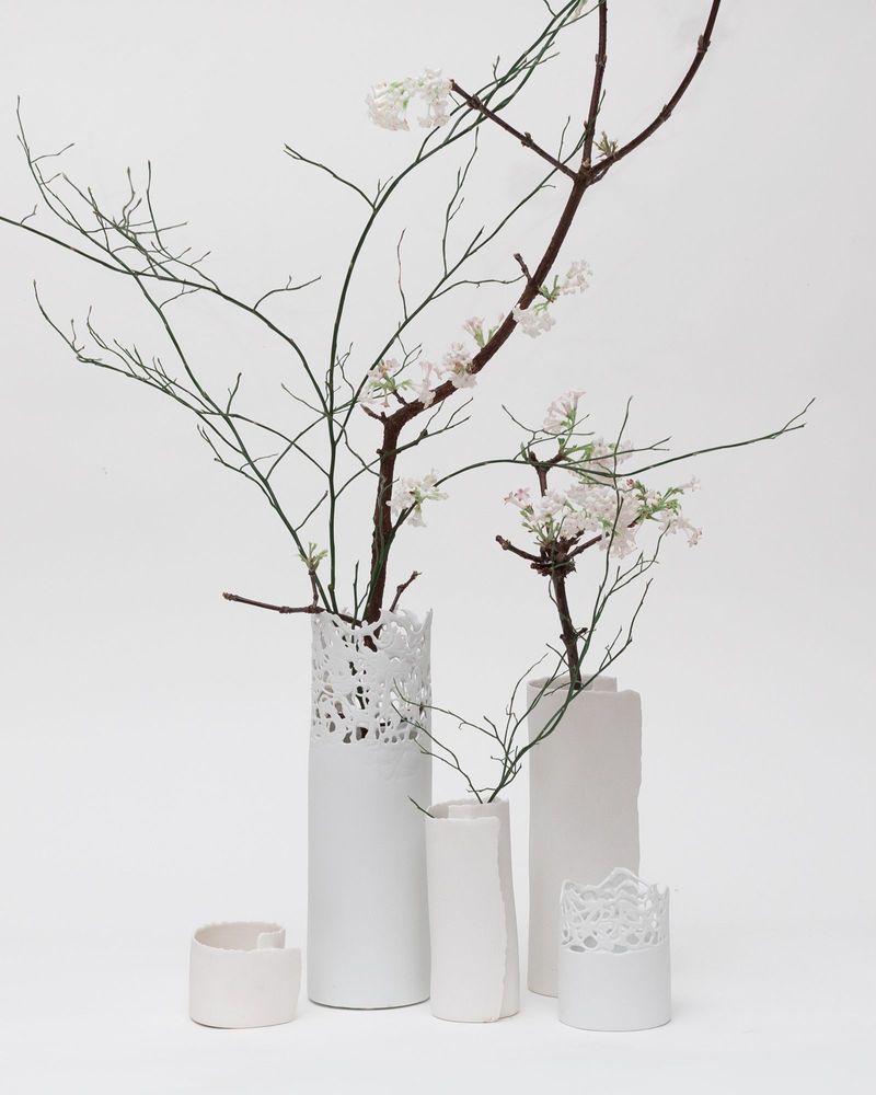 Vases - Vase Spinn H22, fait main, H22cm - YLVAYA DESIGN