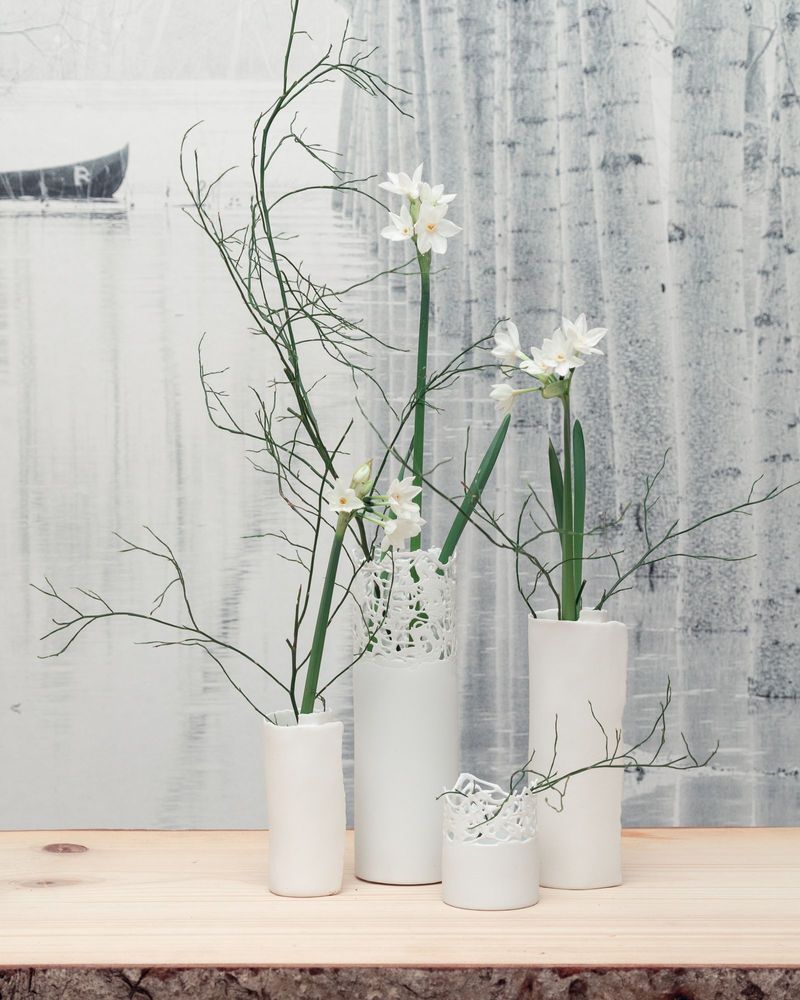 Vases - Vase Spinn H22, fait main, H22cm - YLVAYA DESIGN