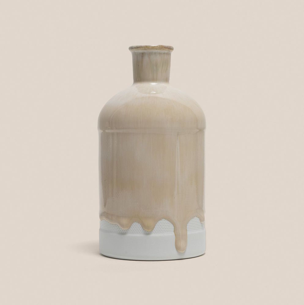 Céramique - BOUTEILLE EN PORCELAINE - CAPPUCCINO - DI VINCENZO POUJOULA
