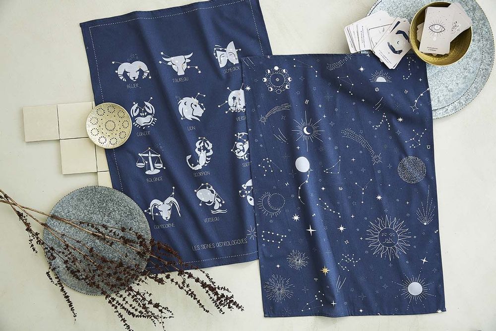 Torchons textile - Astral - Torchon en coton imprimé - COUCKE