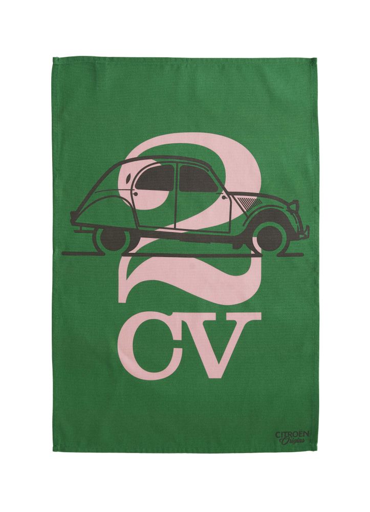 Tea towel - Citroën® 2CV - Printed cotton tea towel - COUCKE