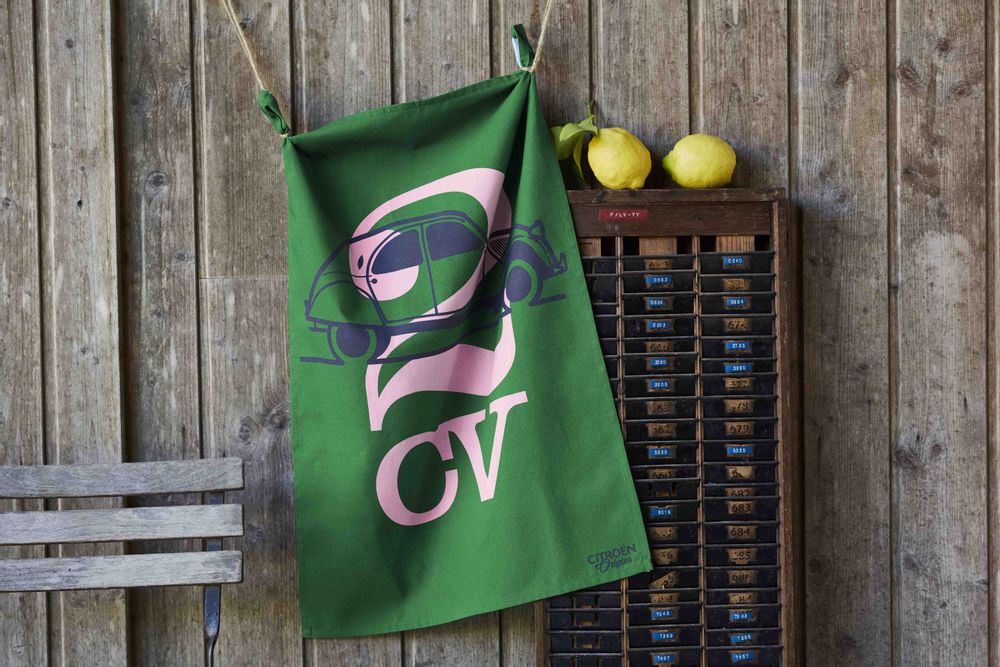 Tea towel - Citroën® 2CV - Printed cotton tea towel - COUCKE