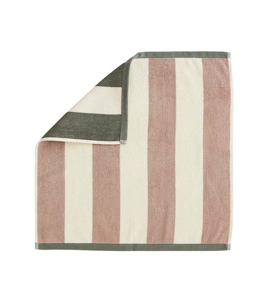 Kitchen linens - Rivage Khaki/Pink - Cotton Jacquard Terry Square - COUCKE