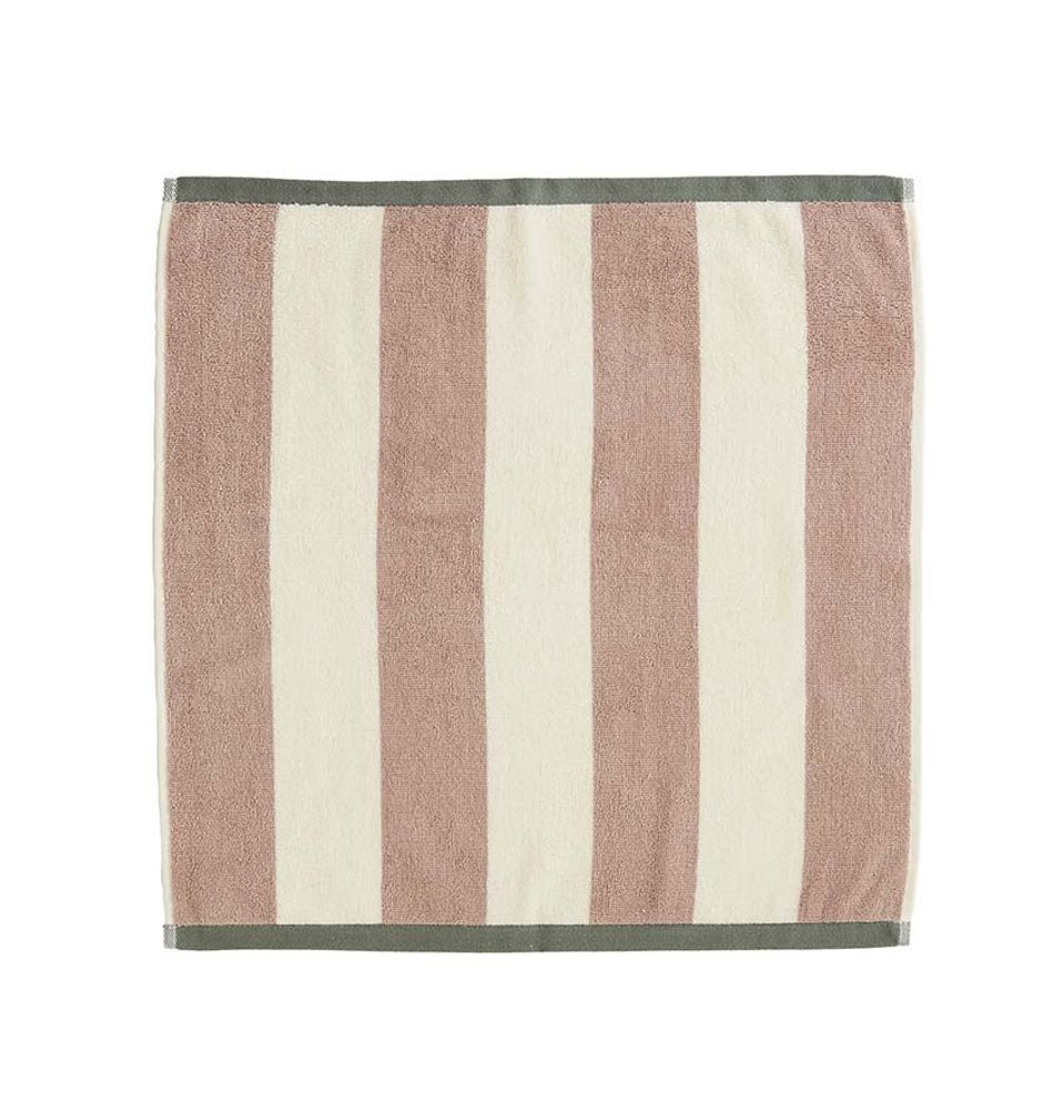 Kitchen linens - Rivage Khaki/Pink - Cotton Jacquard Terry Square - COUCKE