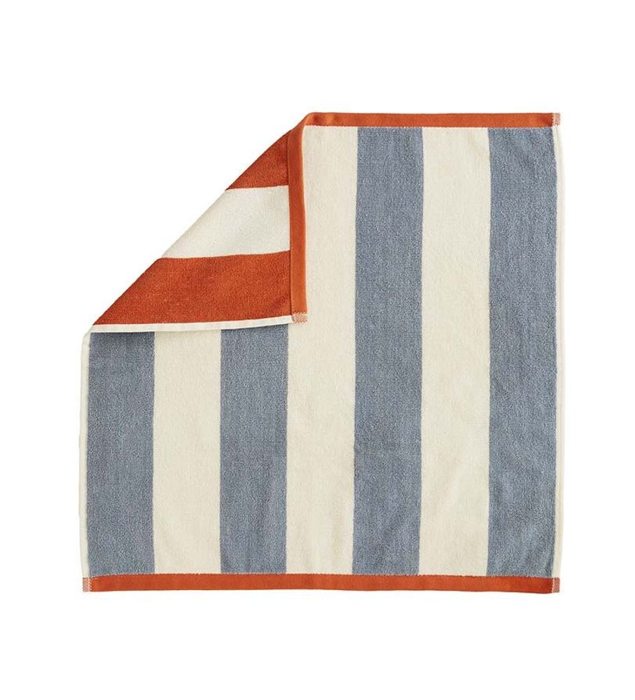 Kitchen linens - Rivage Orange/Blue - Cotton Jacquard Terry Square - COUCKE