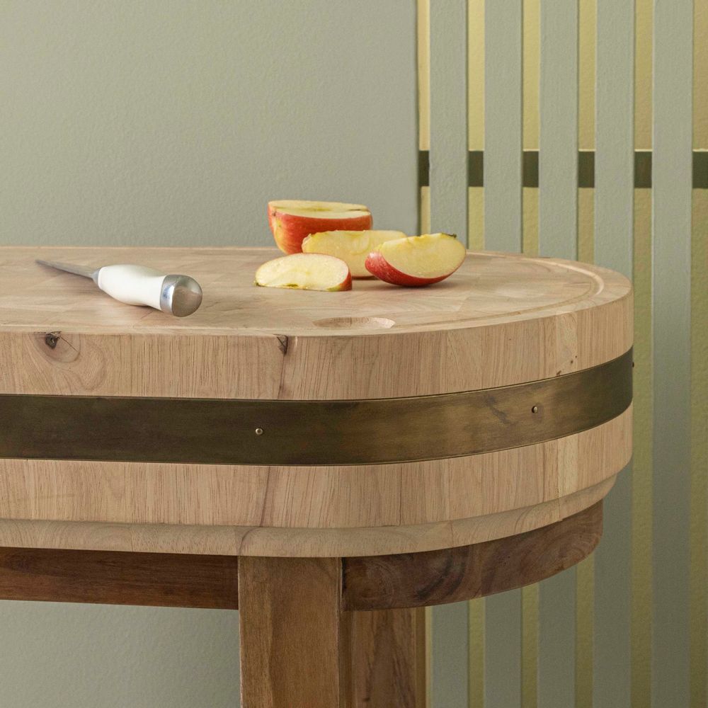 Other tables - Salers oval chopping board with wheels - SIGNATURE MOBILIER ET DÉCORATION