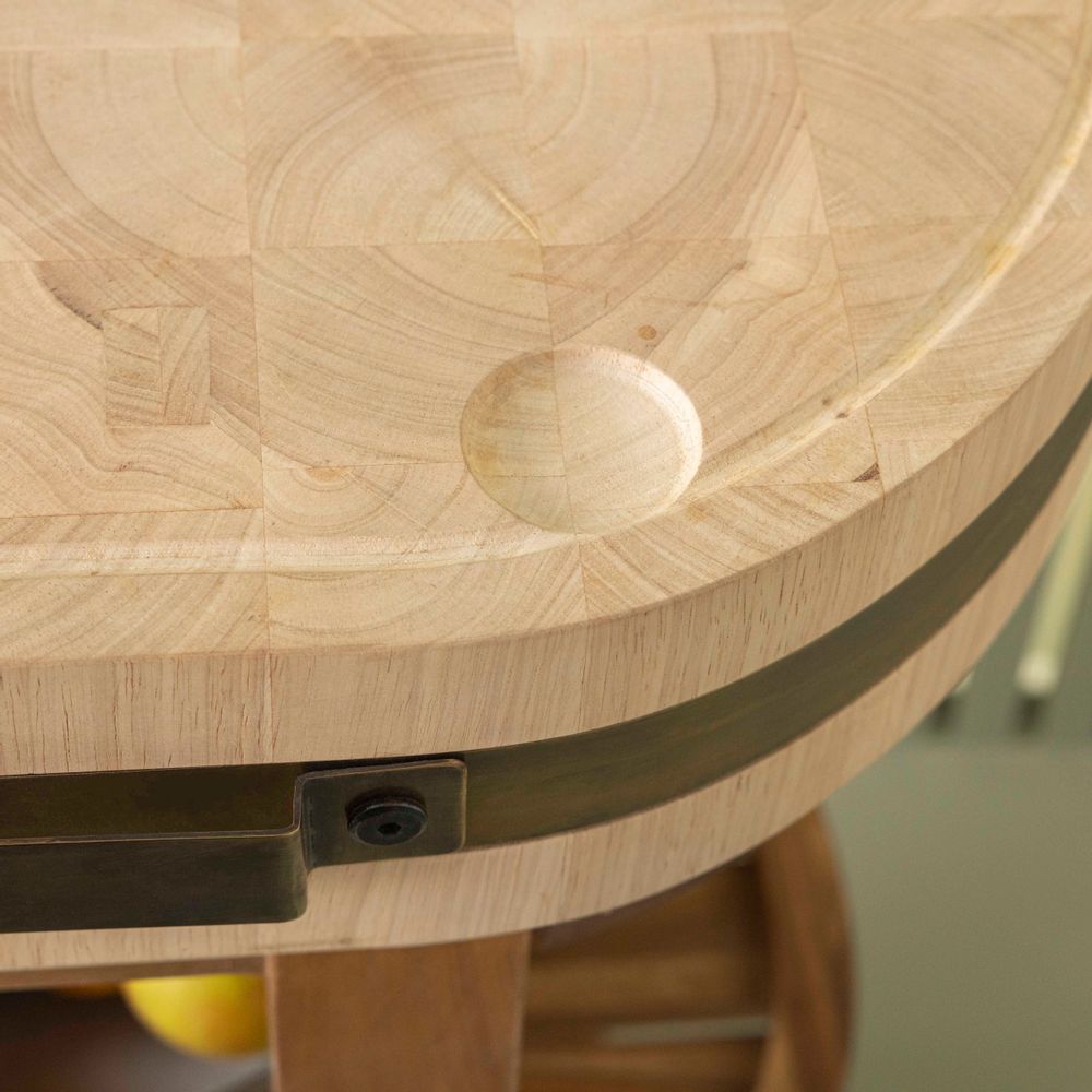 Other tables - Salers oval chopping board with wheels - SIGNATURE MOBILIER ET DÉCORATION