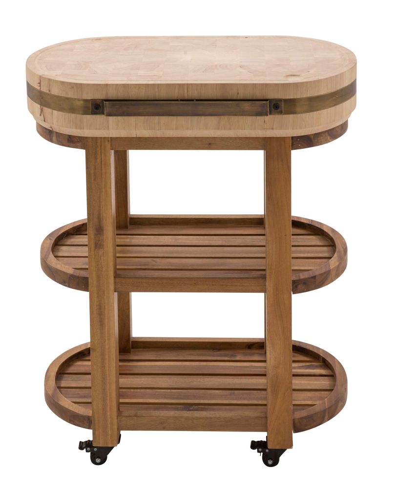 Other tables - Salers oval chopping board with wheels - SIGNATURE MOBILIER ET DÉCORATION