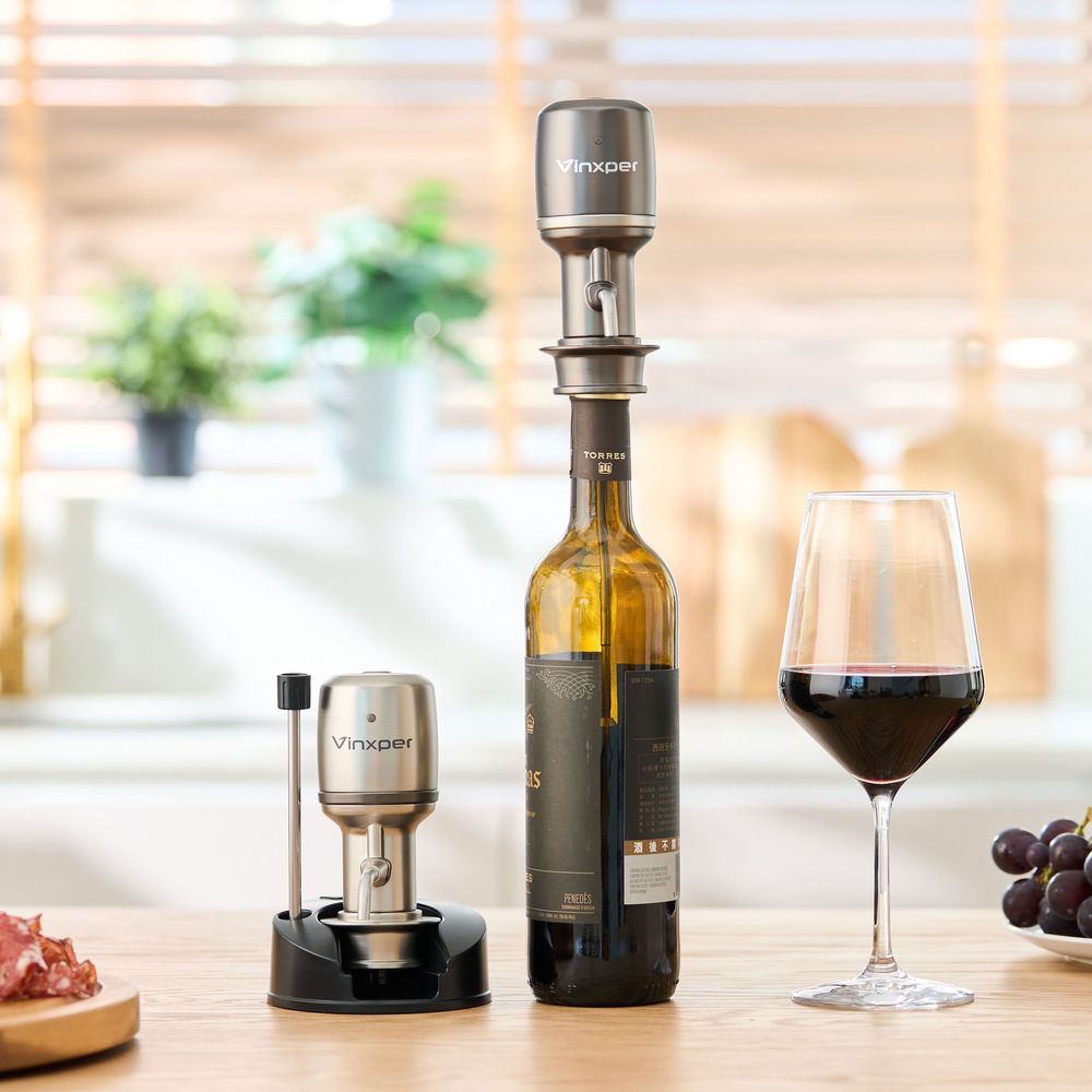 Accessoires pour le vin - Vinxper Expert - Aérateur de vin électrique réglable 4e génération - VINXPER LIFE CO., LTD.