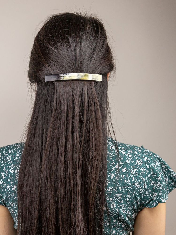 Hair accessories - Natural horn rectangular hair clip - L INDOCHINEUR X RIVÊT