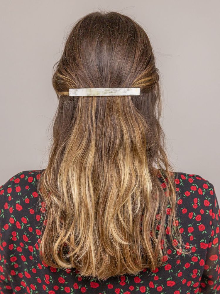 Hair accessories - Natural horn rectangular hair clip - L INDOCHINEUR X RIVÊT