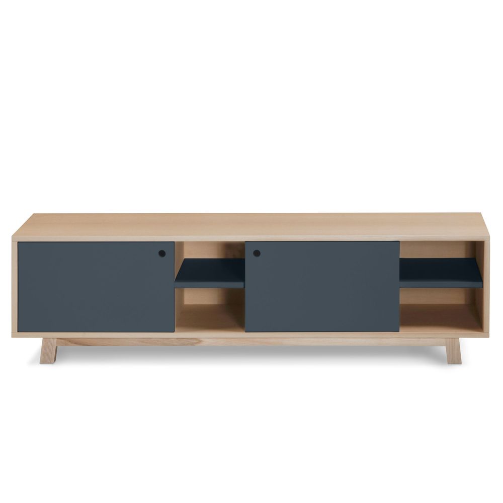 TV stands - 2-door TV cabinet in wood 160 cm / 63.0" - MON PETIT MEUBLE FRANÇAIS