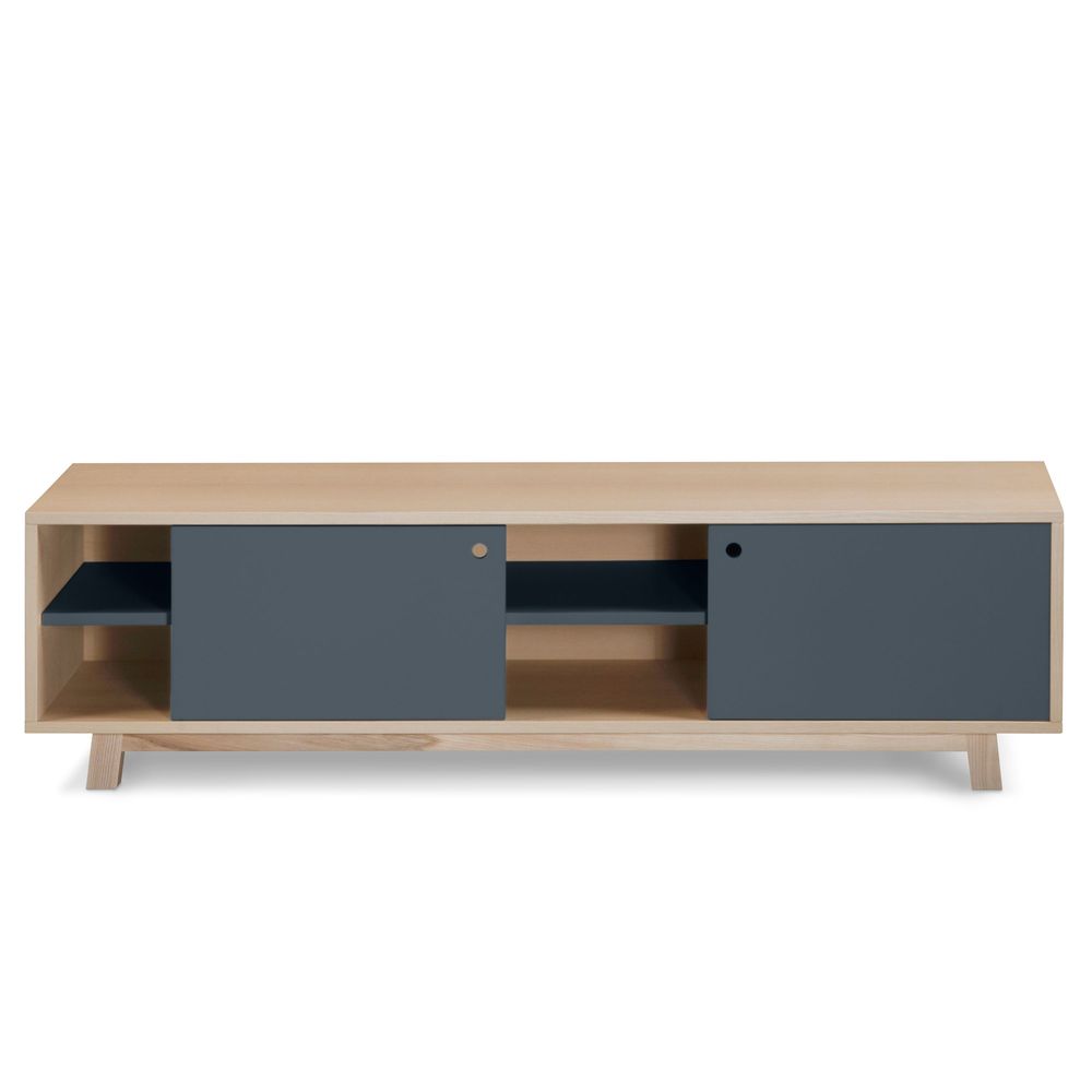 TV stands - 2-door TV cabinet in wood 160 cm / 63.0" - MON PETIT MEUBLE FRANÇAIS
