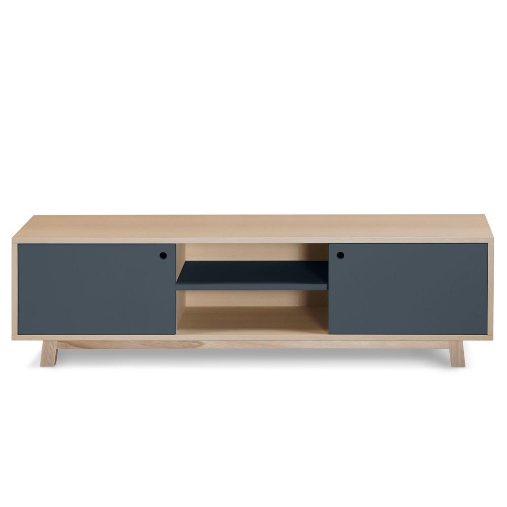 TV stands - 2-door TV cabinet in wood 160 cm / 63.0" - MON PETIT MEUBLE FRANÇAIS