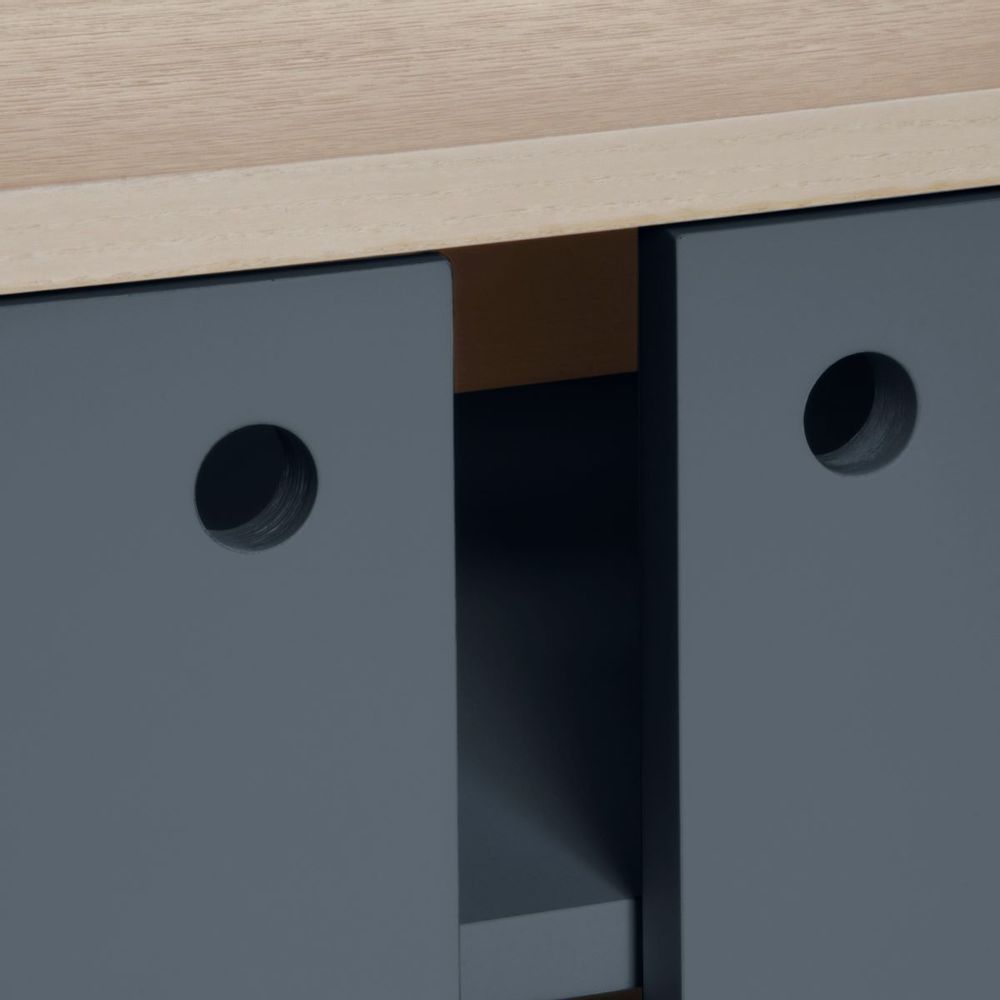 TV stands - 2-door TV cabinet in wood 160 cm / 63.0" - MON PETIT MEUBLE FRANÇAIS